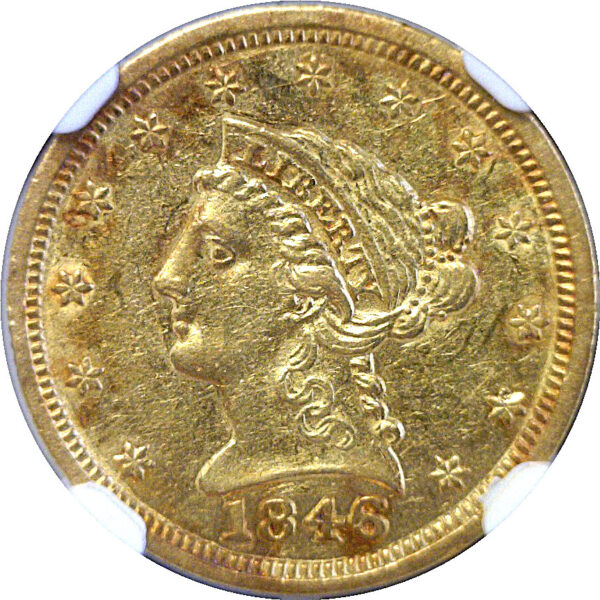 1846 $2 1/2 Liberty  -  NGC AU-55 - Image 2