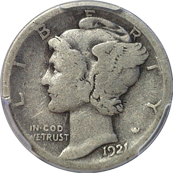 1921-D Mercury Dime. -  PCGS AG-3 - Image 2