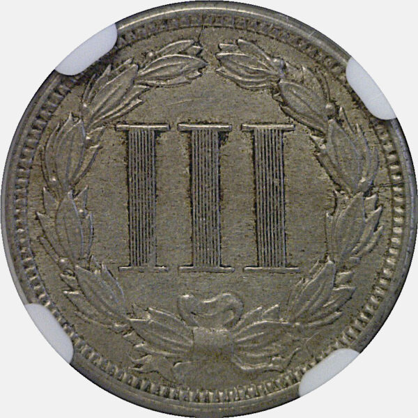 1883 Nickel Three Cent  -  NGC XF-45 - Image 3