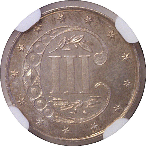 1861 Silver Three Cent  -  NGC PF-64 - Image 3
