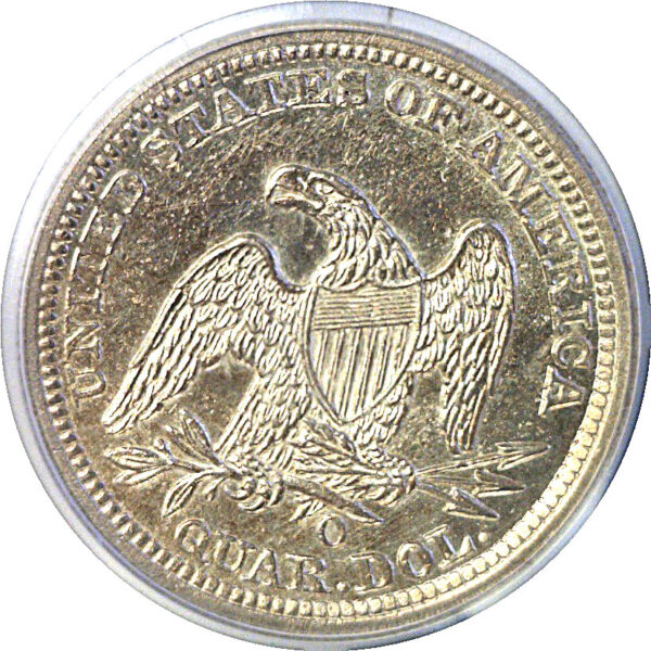 1844-O Seated Liberty Quarter  -  PCGS AU-58 - Image 3