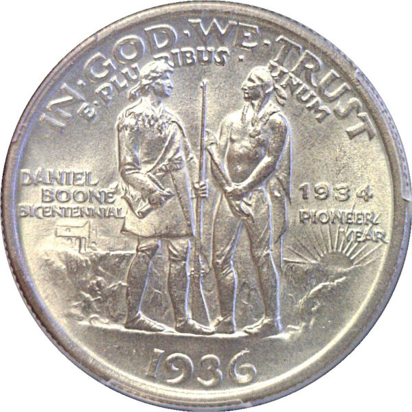 1936 Boone Commemorative Half Dollar  -  PCGS MS-65 - Image 3