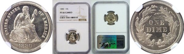 1880 Seated Liberty Dime  -  NGC PF-66 Cameo