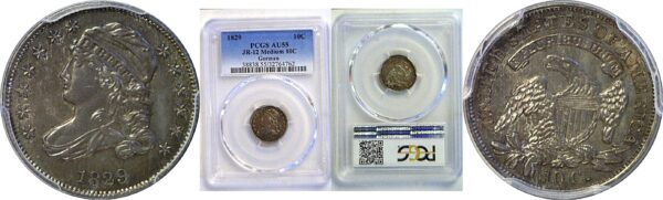 1829 Bust Dime  -  PCGS AU-55