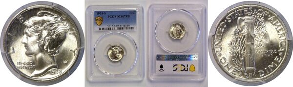 1938-S Mercury Dime  -  PCGS MS-67 FB