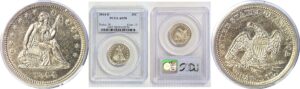 1844-O Seated Liberty Quarter  -  PCGS AU-58