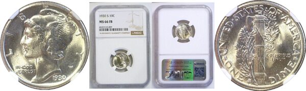 1930-S Mercury Dime  -  NGC MS-66 FB