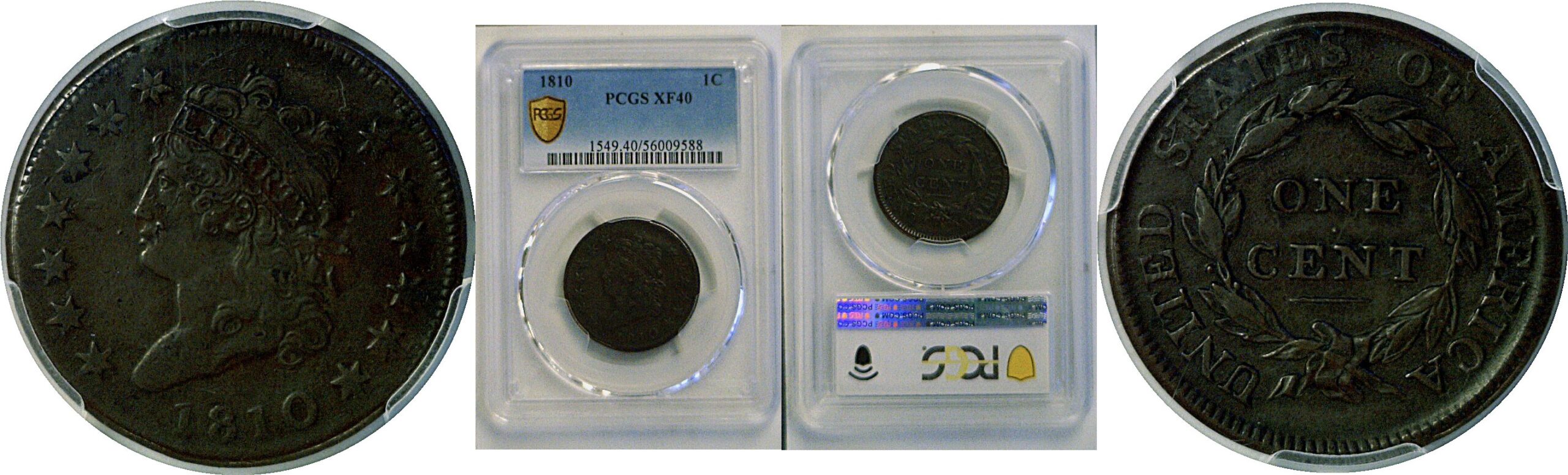 1810 Large Cent  -  PCGS XF-40