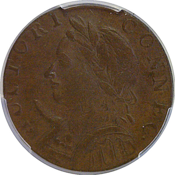 1787 Connecticut Halfpenny. -  PCGS AU-55 - Image 2