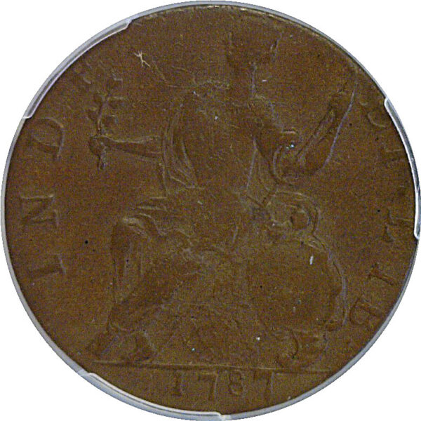 1787 Connecticut Halfpenny. -  PCGS AU-55 - Image 3