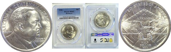 1936 Robinson Commemorative Half Dollar  -  PCGS MS-65