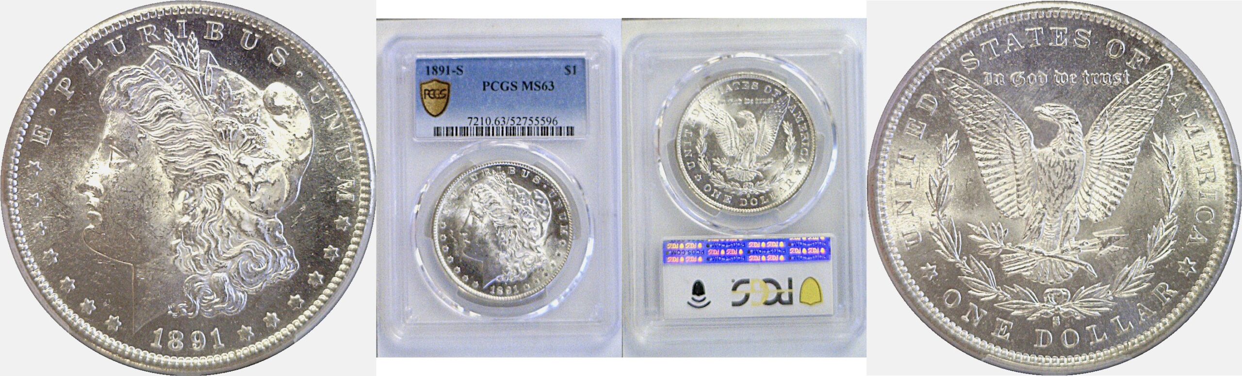 1891-S Morgan Dollar  -  PCGS MS-63
