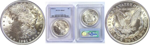 1921-S Morgan Dollar. -  PCGS MS-65