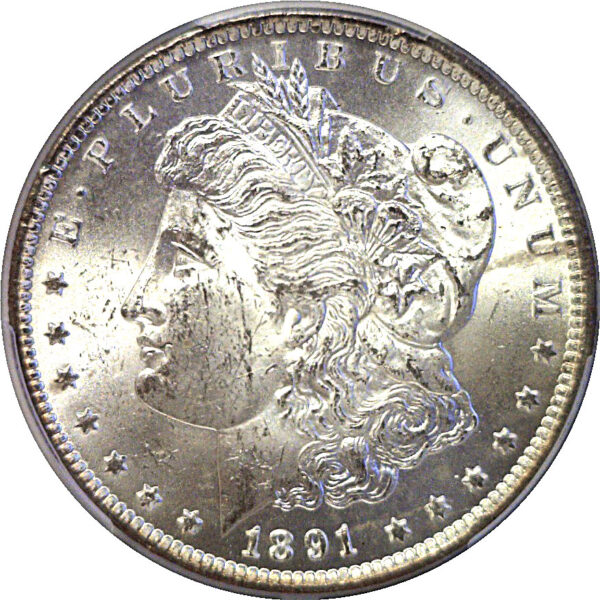 1891-CC Morgan Dollar. -  PCGS MS-63 - Image 2