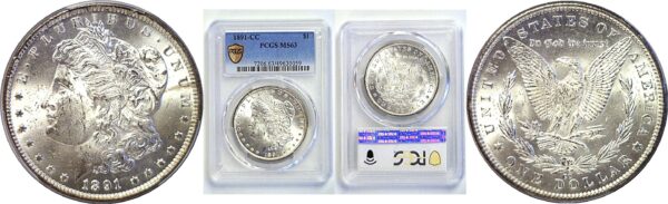 1891-CC Morgan Dollar. -  PCGS MS-63