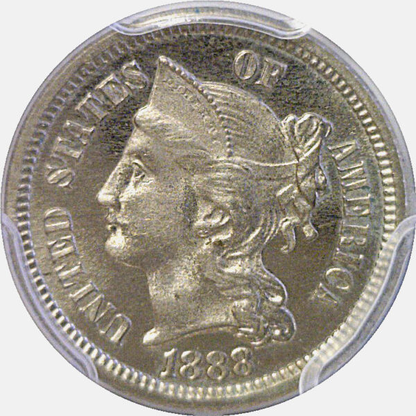 1888 Nickel Three Cent  -  PCGS PR-64 - Image 2