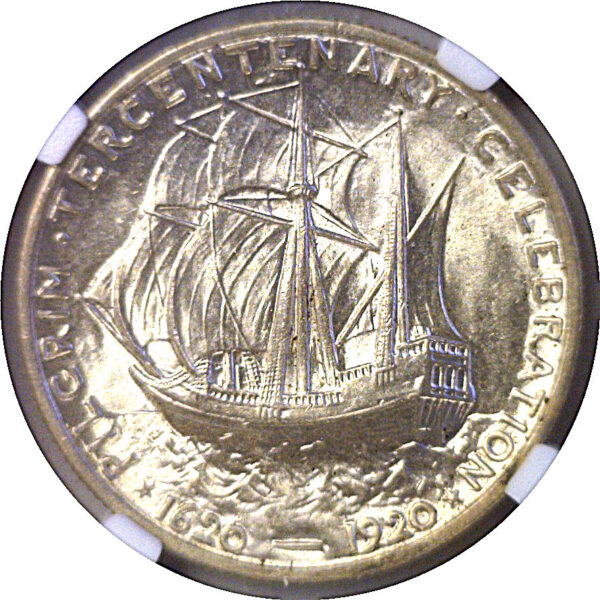 1920 Pilgrim Commemorative Half Dollar  -  NGC MS-64 - Image 3