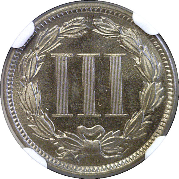 1878 Nickel Three Cent  -  NGC PF-65  CAC - Image 3