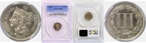 1888 Nickel Three Cent  -  PCGS PR-64