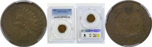 1875 Indian Head Cent    PCGS AU-55