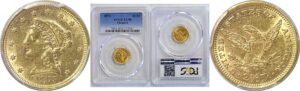 1873 $2 1/2 Liberty. -  PCGS AU-58