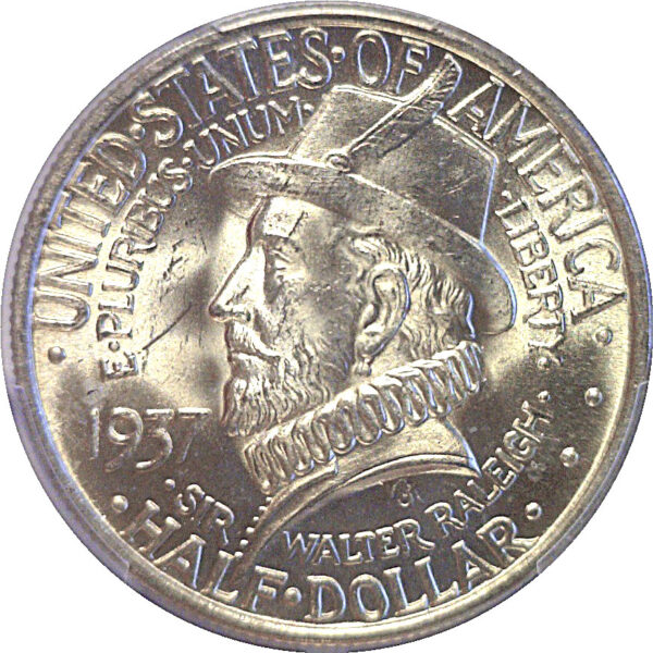 1937 Roanoke Commemorative Half Dollar  -  PCGS MS-64 - Image 2
