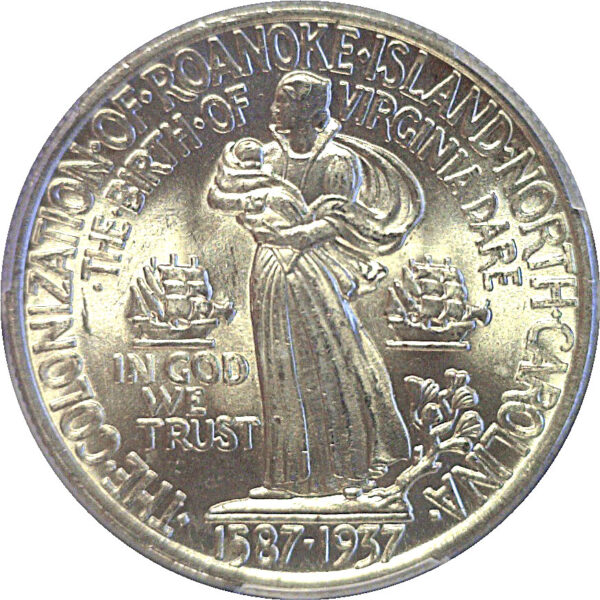 1937 Roanoke Commemorative Half Dollar  -  PCGS MS-64 - Image 3