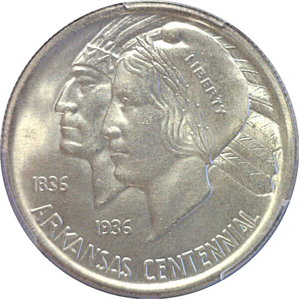1938 Arkansas Commemorative Half Dollar  -  PCGS MS-65 - Image 2