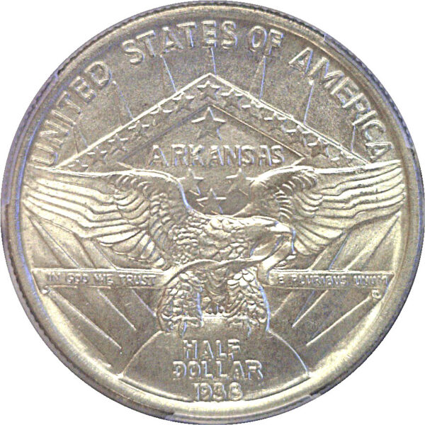 1938 Arkansas Commemorative Half Dollar  -  PCGS MS-65 - Image 3