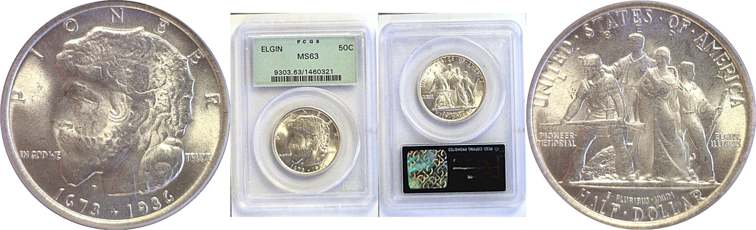1936 Elgin Commemorative Half Dollar  -  PCGS MS-63