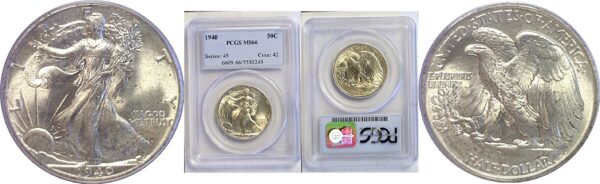 1940 Walking Liberty Half Dollar  -  PCGS MS-66