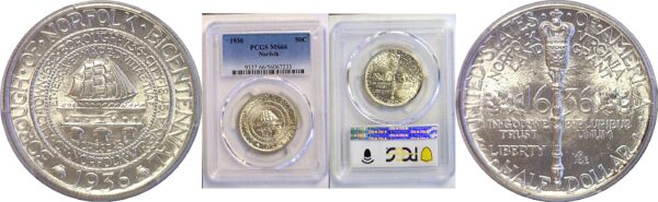 1936 Norfolk Commemorative Half Dollar  -  PCGS MS-66