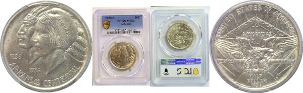 1938-S Arkansas Commemorative Half Dollar  -  PCGS MS-64
