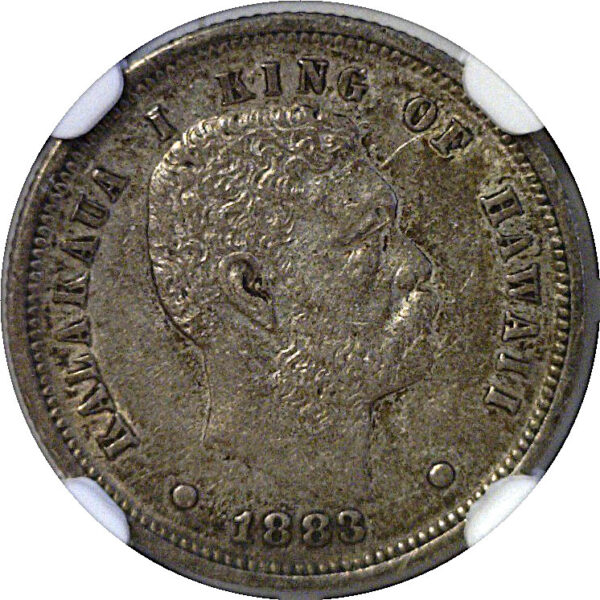 1883 Hawaiian Dime  -  NGC AU-53 - Image 2