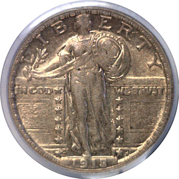 1918/7-S Standing Liberty Quarter  -  PCGS AU-53 - Image 2