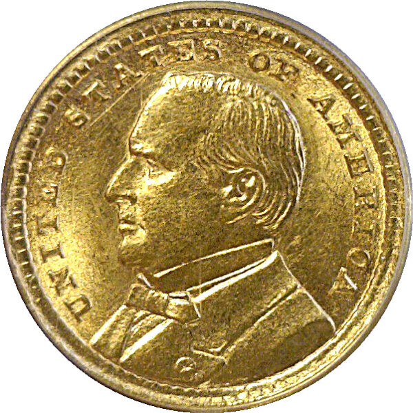 1903 $1 La. Purchase, McKinley. Gold Commemorative  -  PCGS MS-64 - Image 2