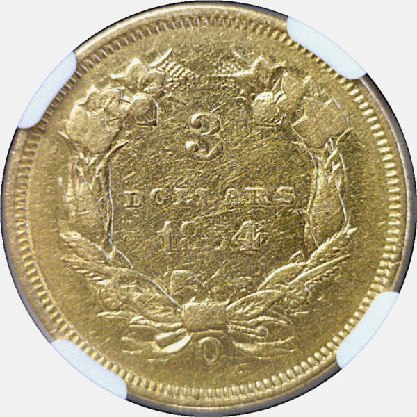 1854-O $3 Princess  -  NGC XF-45 - Image 3