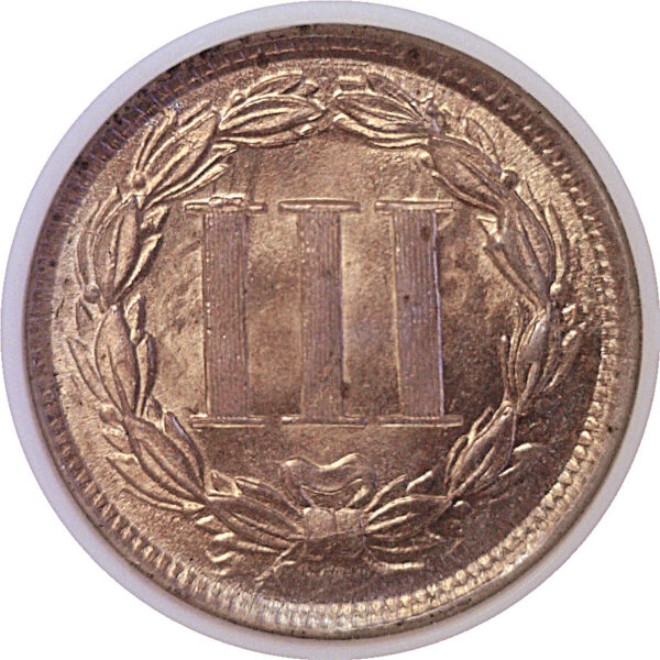 1866 Nickel Three Cent  -  NGC MS-64  CAC - Image 3