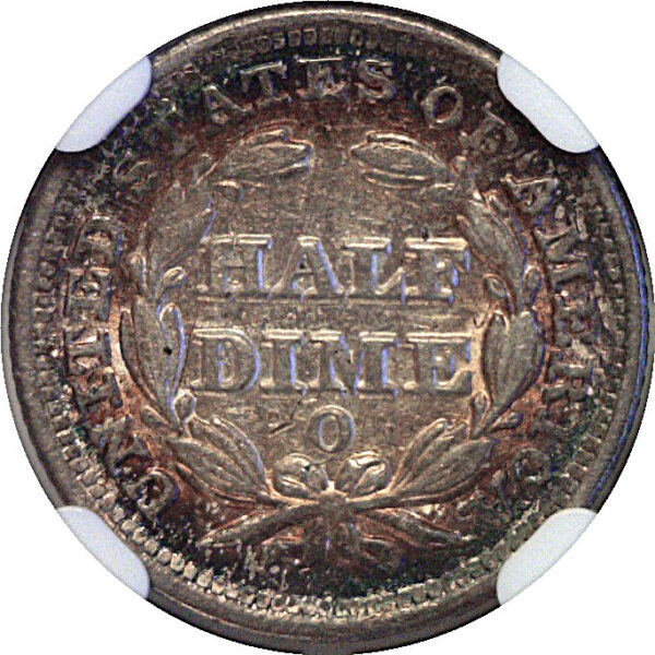 1849-O Seated Liberty Half Dime  -  NGC AU-58 - Image 3