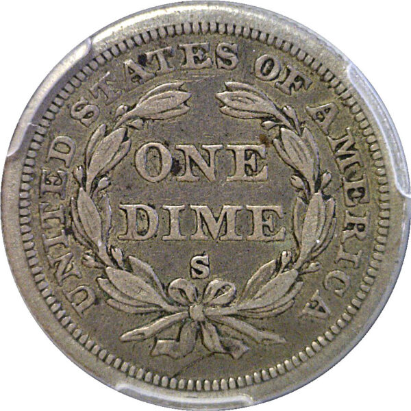 1860-S Seated Liberty Dime  -  PCGS VF-35 - Image 3