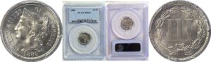 1889 Nickel Three Cent  -  PCGS MS-64