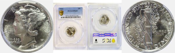 1941 Mercury Dime   -  PCGS PR-68