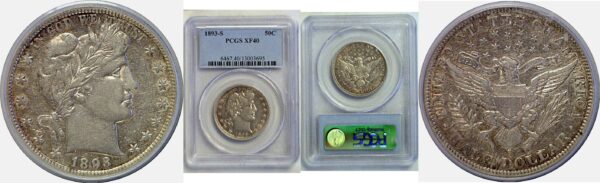 1893-S Barber Half Dollar  -  PCGS XF-40