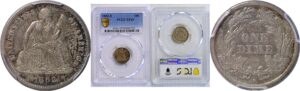 1862-S Seated Liberty Dime. -  PCGS XF-45