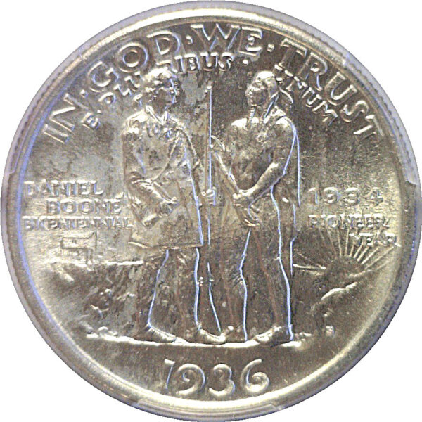 1936-S Boone Commemorative Half Dollar  -  PCGS MS-65 - Image 3