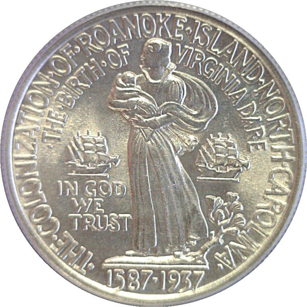 1937 Roanoke Commemorative Half Dollar. -  PCGS MS-64 - Image 3