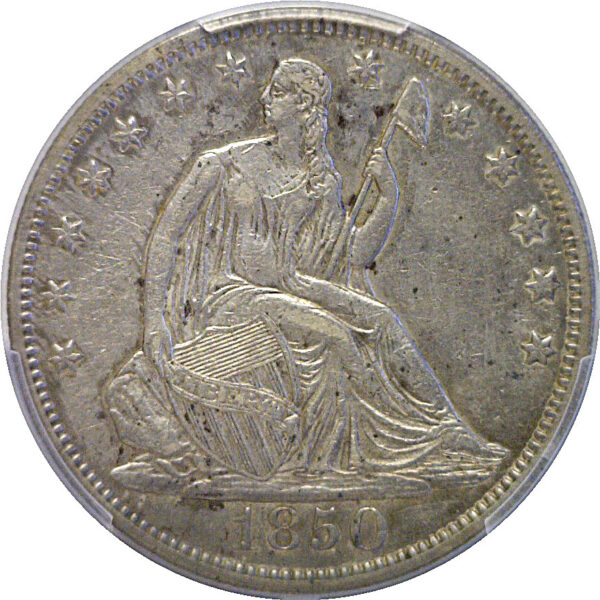 1850 Seated Liberty Half Dollar   -  PCGS XF-45 - Image 2