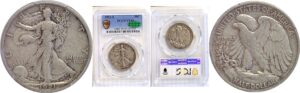 1921-S Walking Liberty Half Dollar. -  PCGS VF-35.  CAC