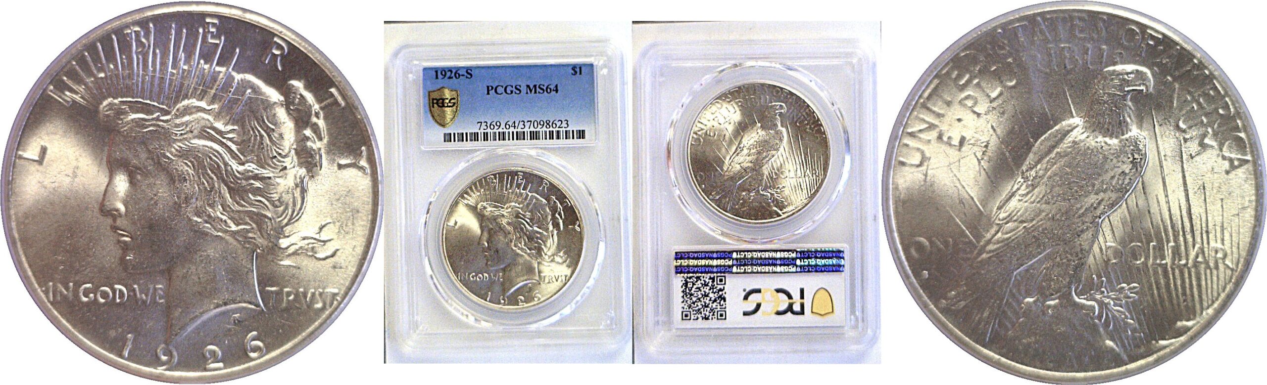 1926-S Peace Dollar. -  PCGS MS-64
