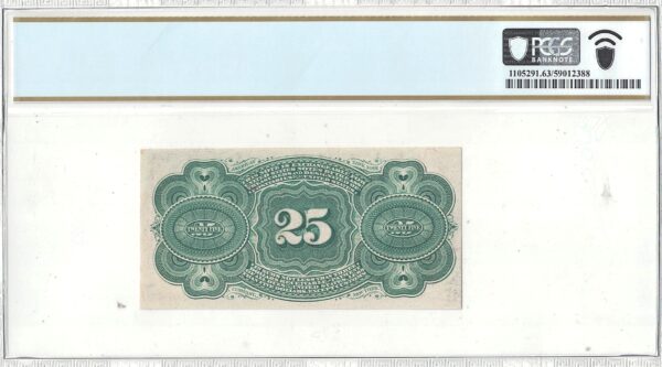 25 Cent 4th Issue Fractional Currency Fr-1301 PCGS Choice CU-63 PPQ - Image 3